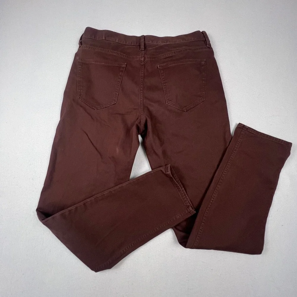 Banana Republic Traveler Pants Mens 34x34 Brown Athletic Tapered Twill Casual